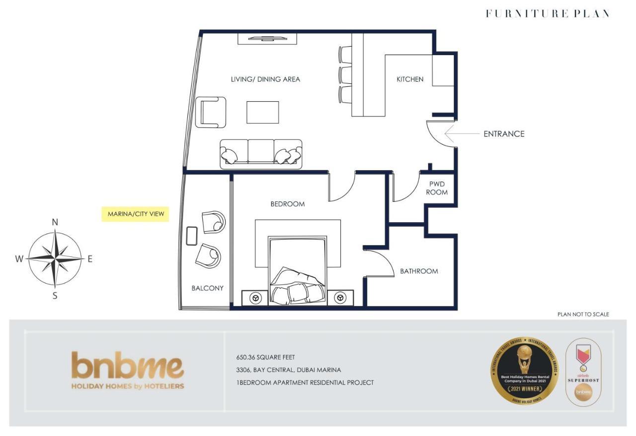 Bnbme - Bay Central Apartment Dubai Bagian luar foto